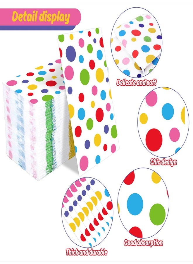 JarThenaAMCS مناديل جارثينا إيه إم سي إس الملونة المنقطة، 80 قطعة، للاستخدام مرة واحدة، ورقية، منقطة، مناسبة للعشاء، المطبخ، الحمام، حفلات الزفاف، حفلات استقبال المولود، أعياد الميلاد، لوازم الحفلات، ديكور الطاولة - Image 3